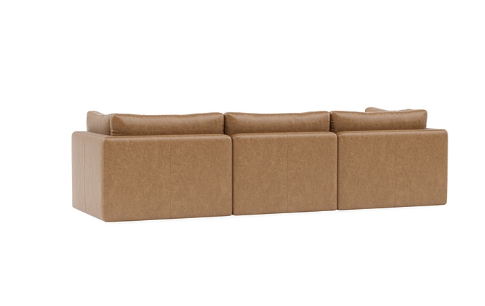 Tatum Leather Modular 3-Seat Chaise Sectional - Image 1