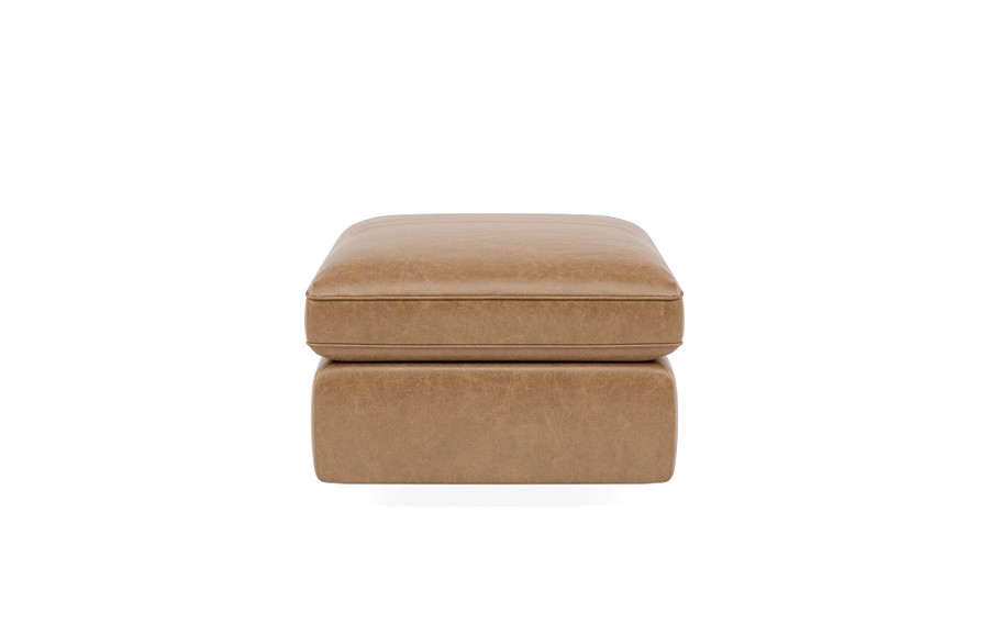 James Leather Rectangle Ottoman with Storage Option - Image 2