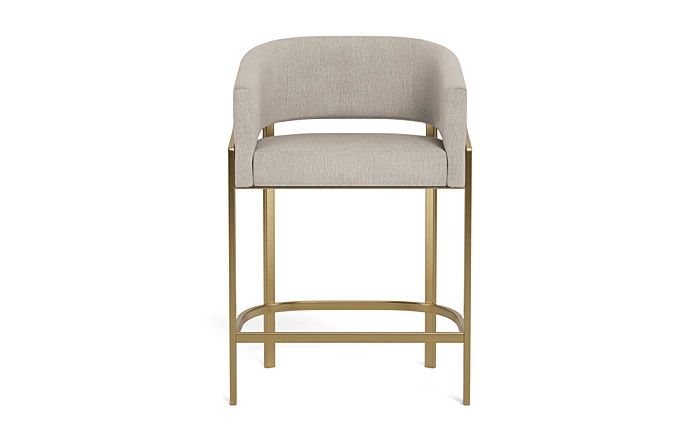 Mina Metal Framed Upholstered Stool - Image 0