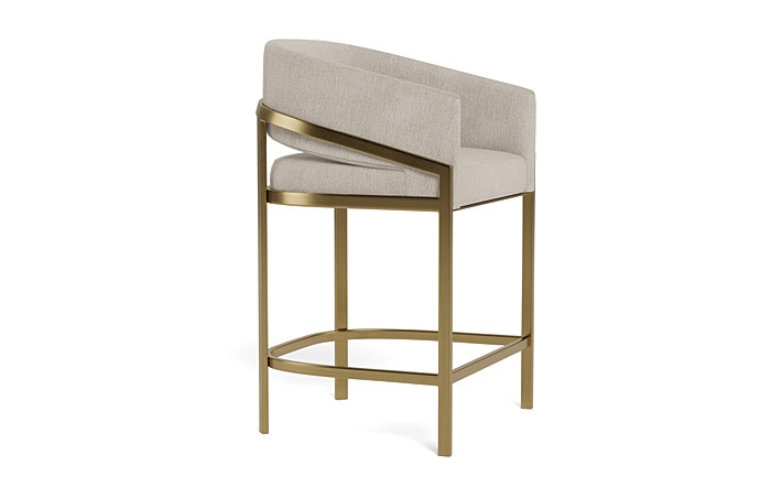 Mina Metal Framed Upholstered Stool - Image 1