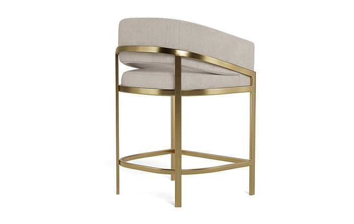 Mina Metal Framed Upholstered Stool - Image 2
