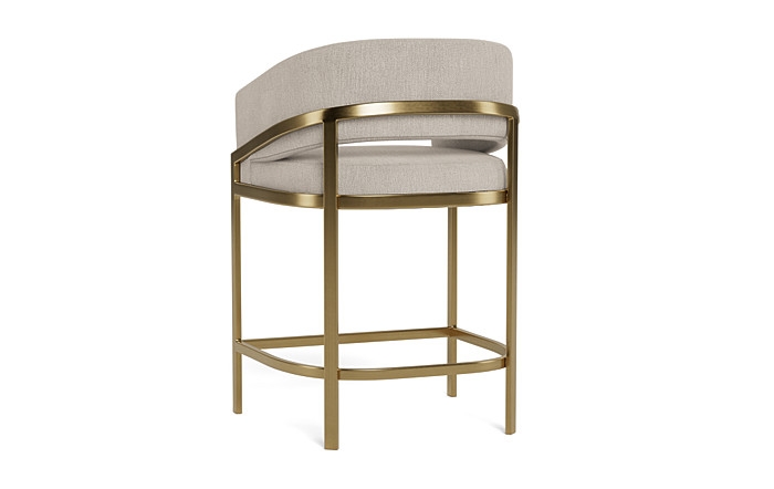 Mina Metal Framed Upholstered Stool - Image 4