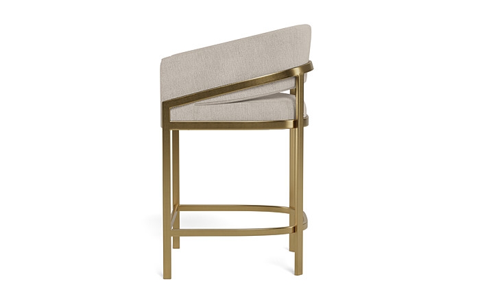 Mina Metal Framed Upholstered Stool - Image 3