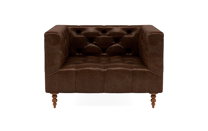 Ms. Chesterfield Leather Accent Chair - Image 0