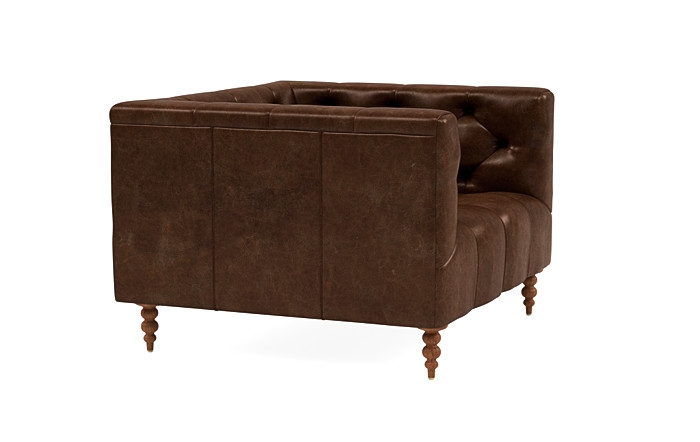 Ms. Chesterfield Leather Accent Chair - Image 1