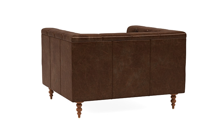 Ms. Chesterfield Leather Accent Chair - Image 4