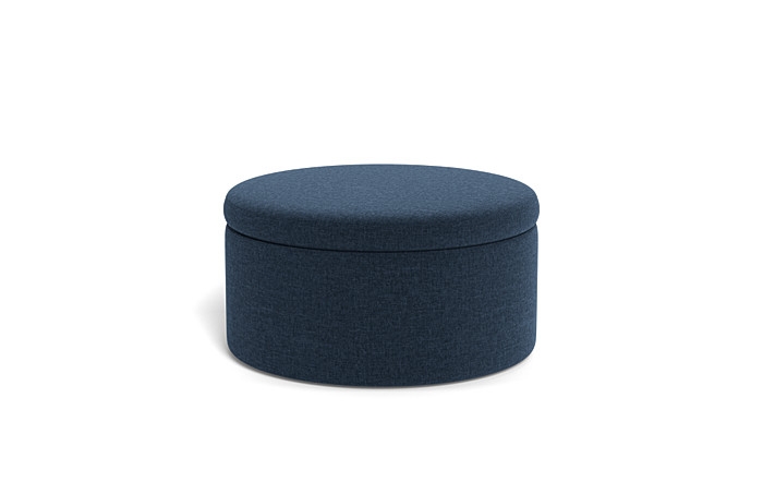 Colten Round Storage Coffee Table Ottoman - Image 1