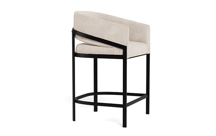 Mina Metal Framed Upholstered Stool - Image 4