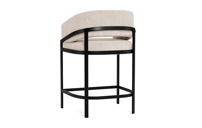 Mina Metal Framed Upholstered Stool - Image 1