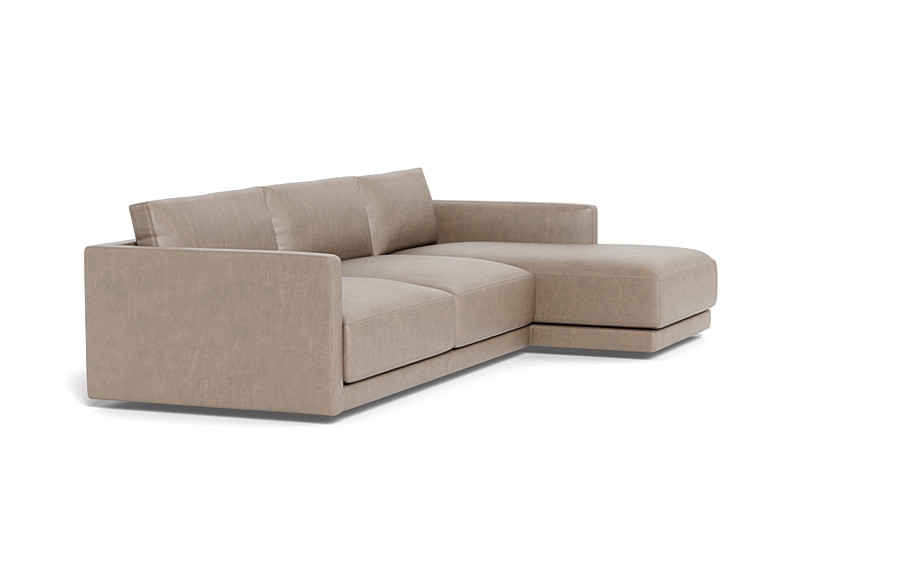 Lukas Leather 3-Seat Right Chaise Sectional - Image 3