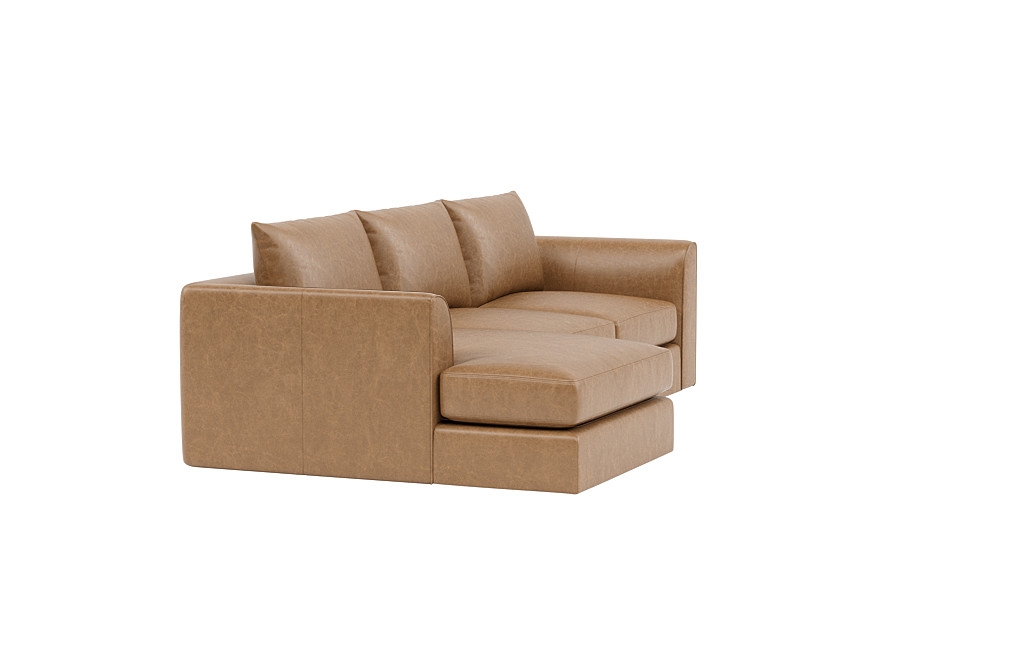 Beckham Leather Modular 3-Seat Left Chaise Sectional - Image 4