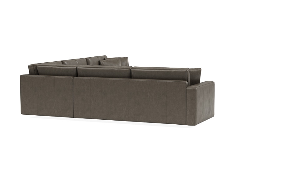 James Leather 3-Piece 4-Seat Corner Sectional - Image 1