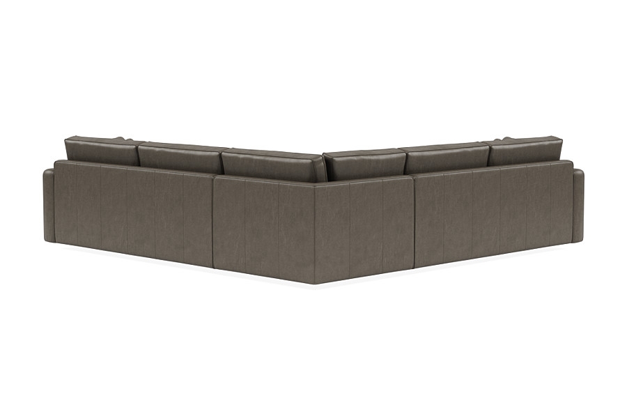 James Leather 3-Piece 4-Seat Corner Sectional - Image 2