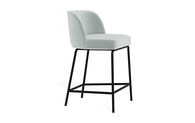 Graham Metal Framed Upholstered Counter Stool - Image 1