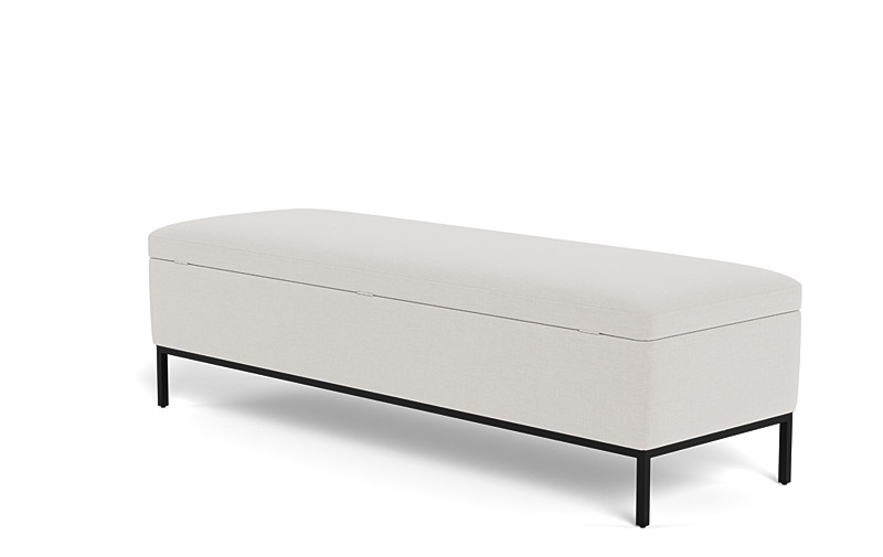 Miller Storage Bench / Alabaster Performance Classic Chenille - Image 2