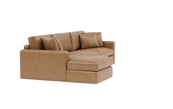 James Leather 3-Seat Left Chaise Sectional - Image 4