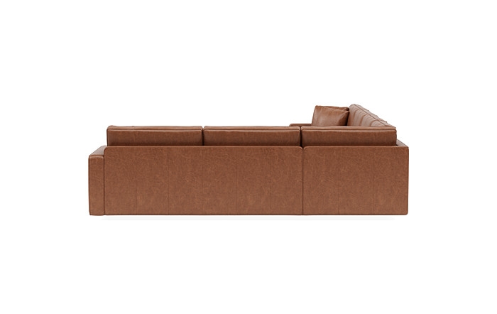 James Leather 4-Piece 5-Seat Corner Chaise Sectional Left - Image 3