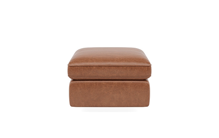James Leather Square Ottoman with Storage Option - Image 2