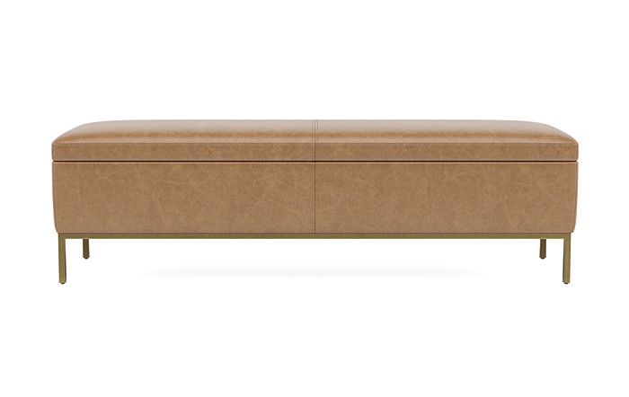 Miller Leather Storage Bench - Image 0