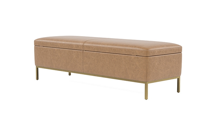 Miller Leather Storage Bench - Image 4