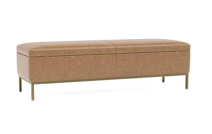 Miller Leather Storage Bench - Image 2