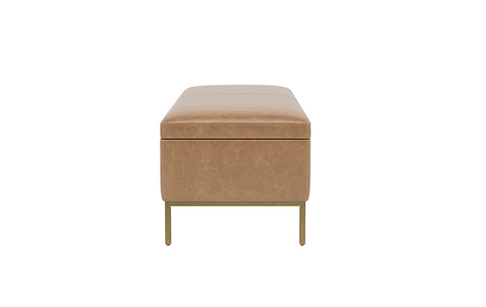 Miller Leather Storage Bench - Image 3