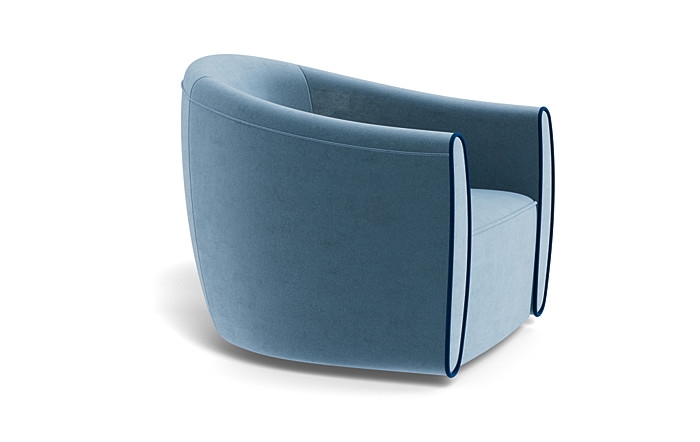 Lawson Swivel Chair with Contrast Piping - Image 3