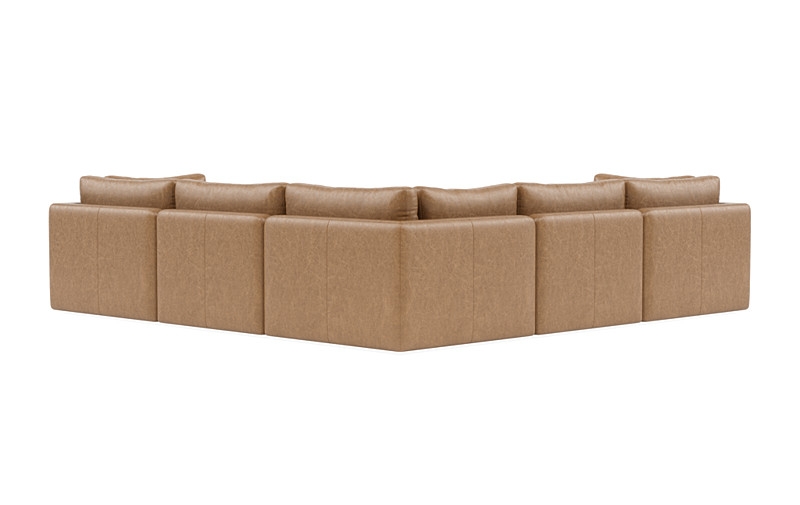 Tatum Leather Modular 4-Seat Corner Sectional - Image 1
