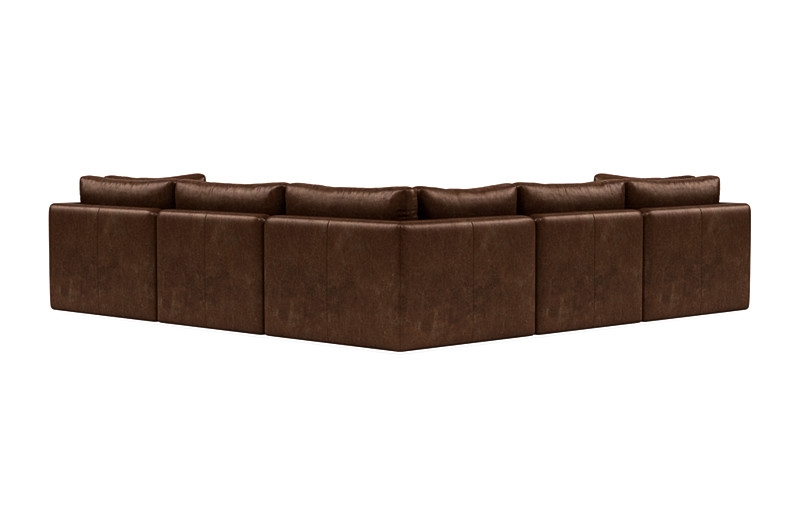 Tatum Leather Modular 4-Seat Corner Sectional - Image 4