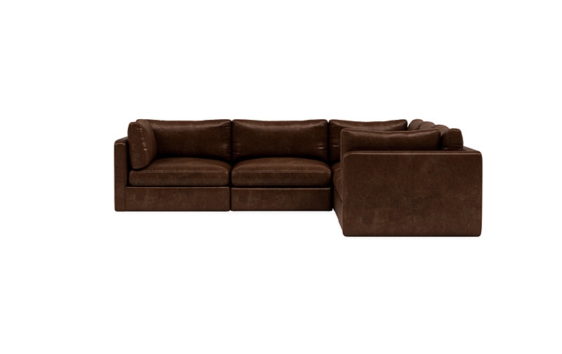 Tatum Leather Modular 4-Seat Corner Sectional - Image 1