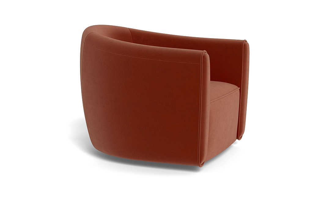 Lawson Swivel Chair, Rust Performance Velvet - Image 2