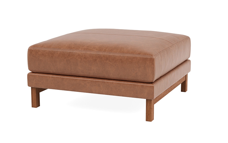 Gaby Square Leather Ottoman - Image 4