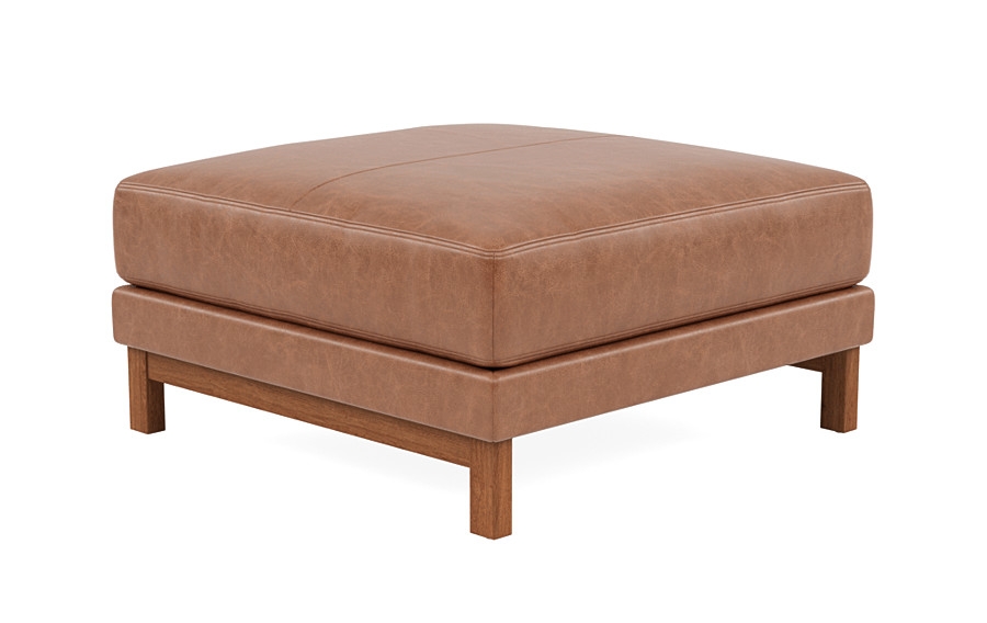 Gaby Square Leather Ottoman - Image 3