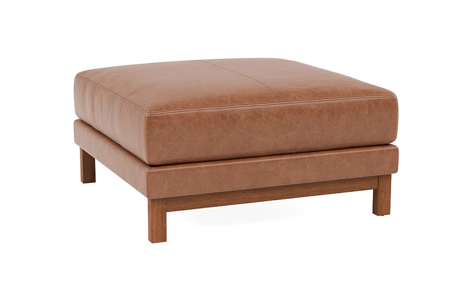 Gaby Square Leather Ottoman - Image 2