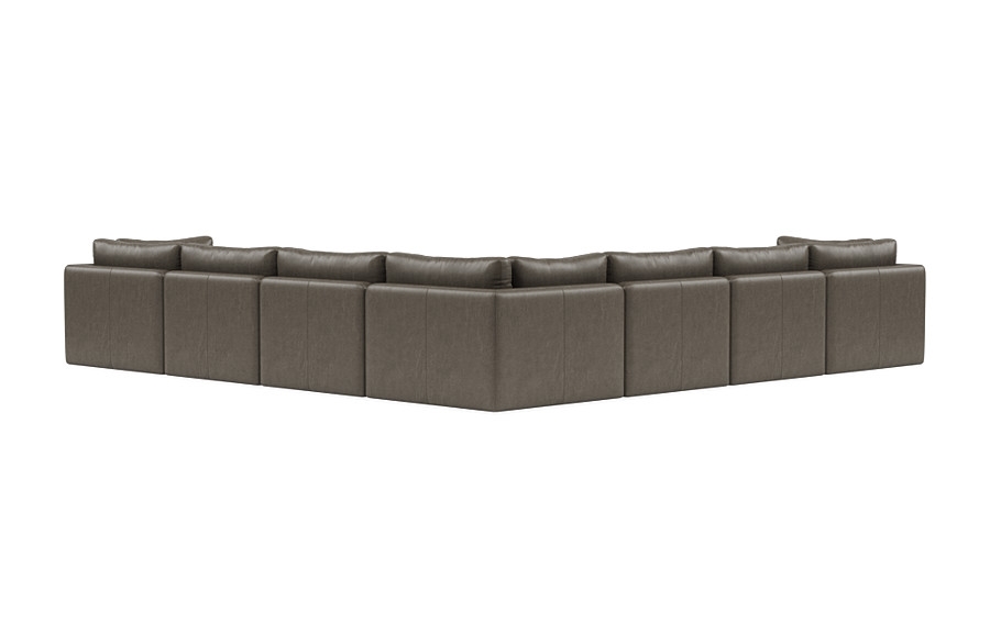 Tatum Modular 6-Seat Corner Leather Sectional - Image 2