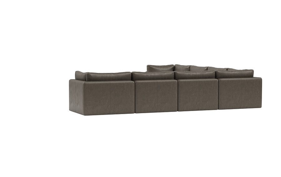 Tatum Modular 6-Seat Corner Leather Sectional - Image 3