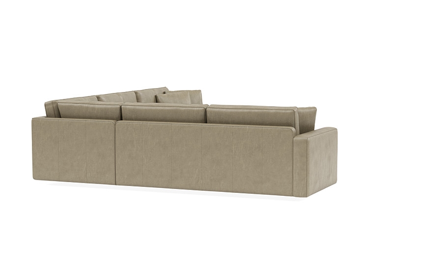 James Leather 3-Piece 4-Seat Corner Sectional - Image 1