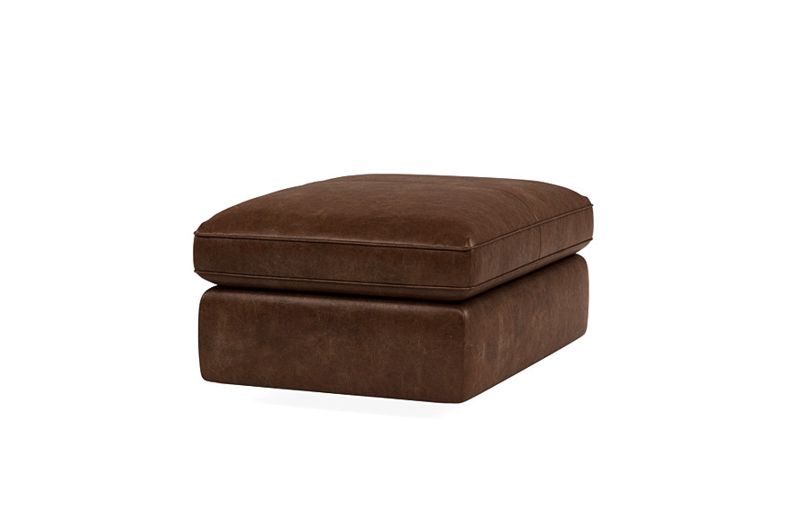 James Leather Square Ottoman with Storage Option - Image 4