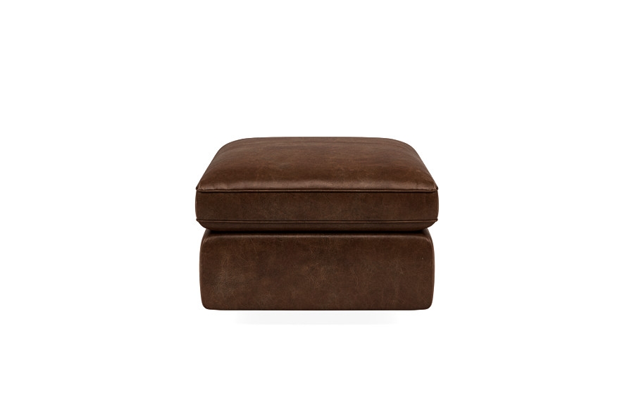 James Leather Square Ottoman with Storage Option - Image 2