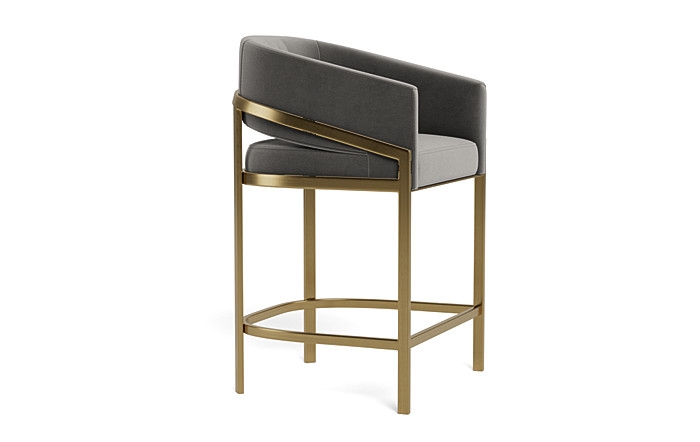 Mina Metal Framed Upholstered Stool - Image 4