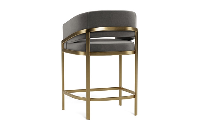 Mina Metal Framed Upholstered Stool - Image 1