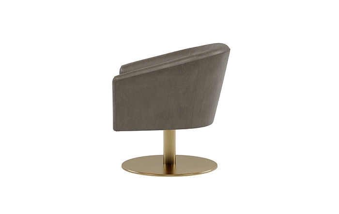 Tegan Leather Pedestal Swivel Chair - Image 2