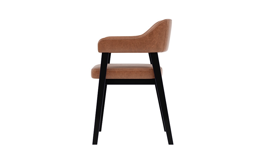 Selene Wood Framed Leather Upholstered Chair - Image 4