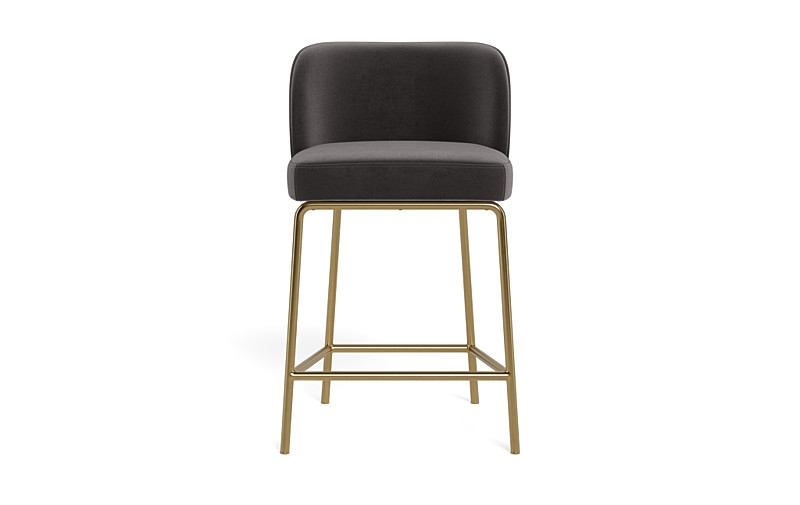 Graham Metal Framed Upholstered Counter Stool - Image 0