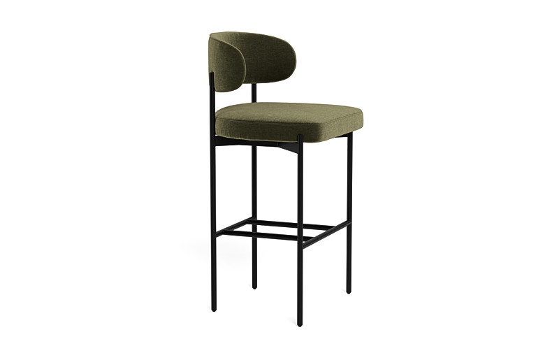 Hollis Metal Framed Upholstered Bar Stool - Image 2