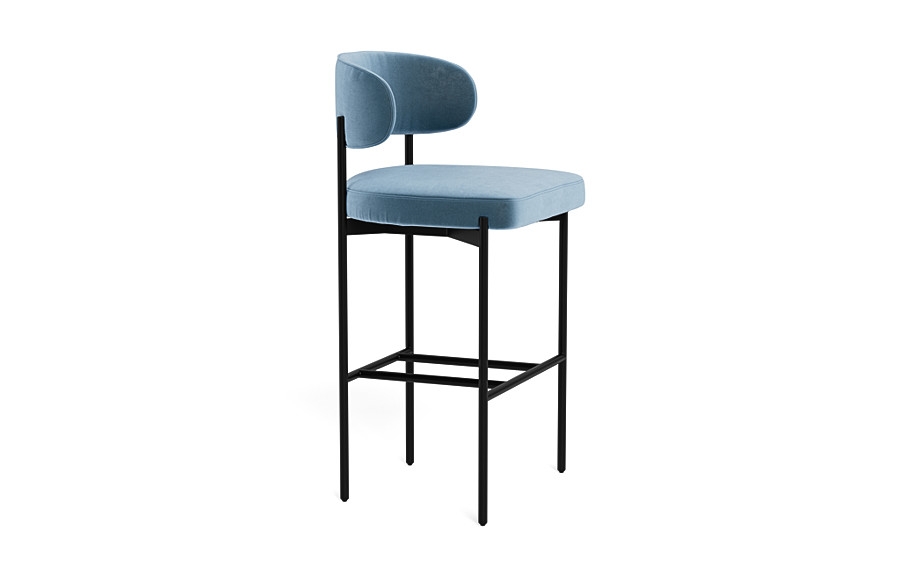 Hollis Metal Framed Upholstered Bar Stool - Image 2