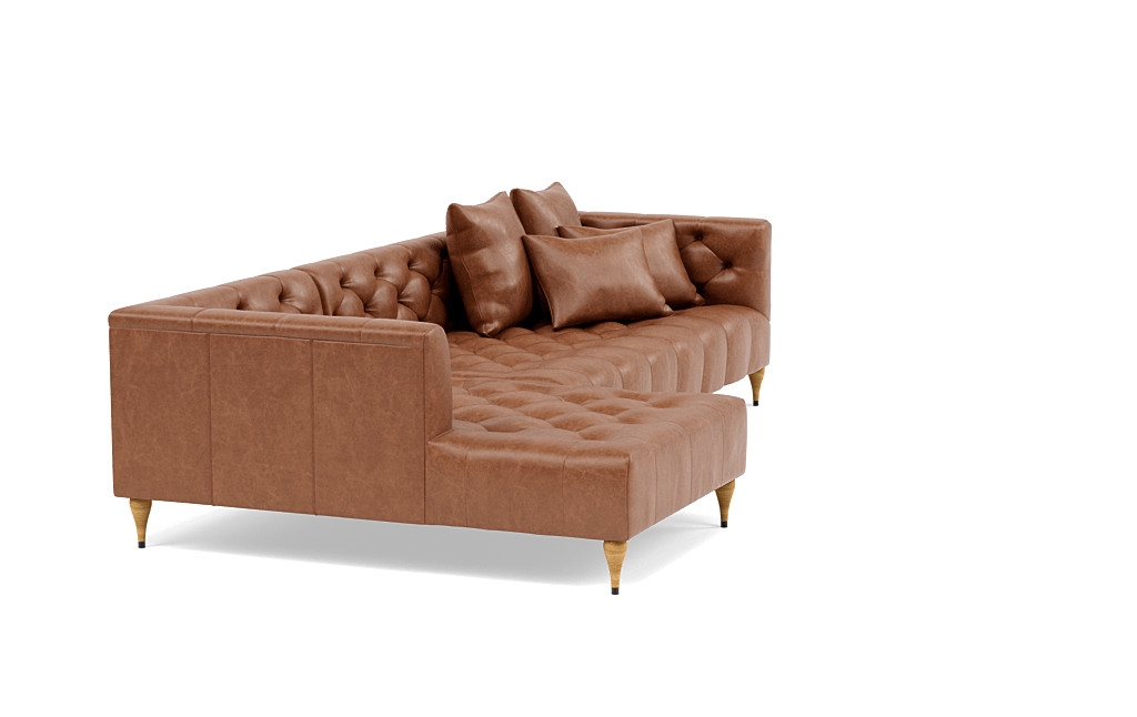 Ms. Chesterfield Leather Sectional Sofa with  Chaise - Image 2