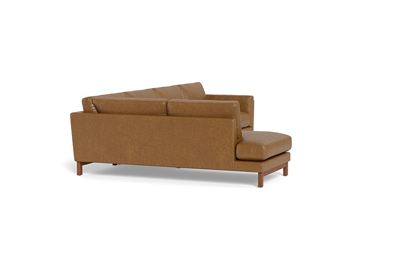 Gaby Leather 4-Seat Sectional with Left Bumper - Image 3