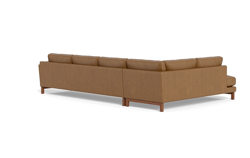 Gaby Leather 4-Seat Sectional with Left Bumper - Image 4