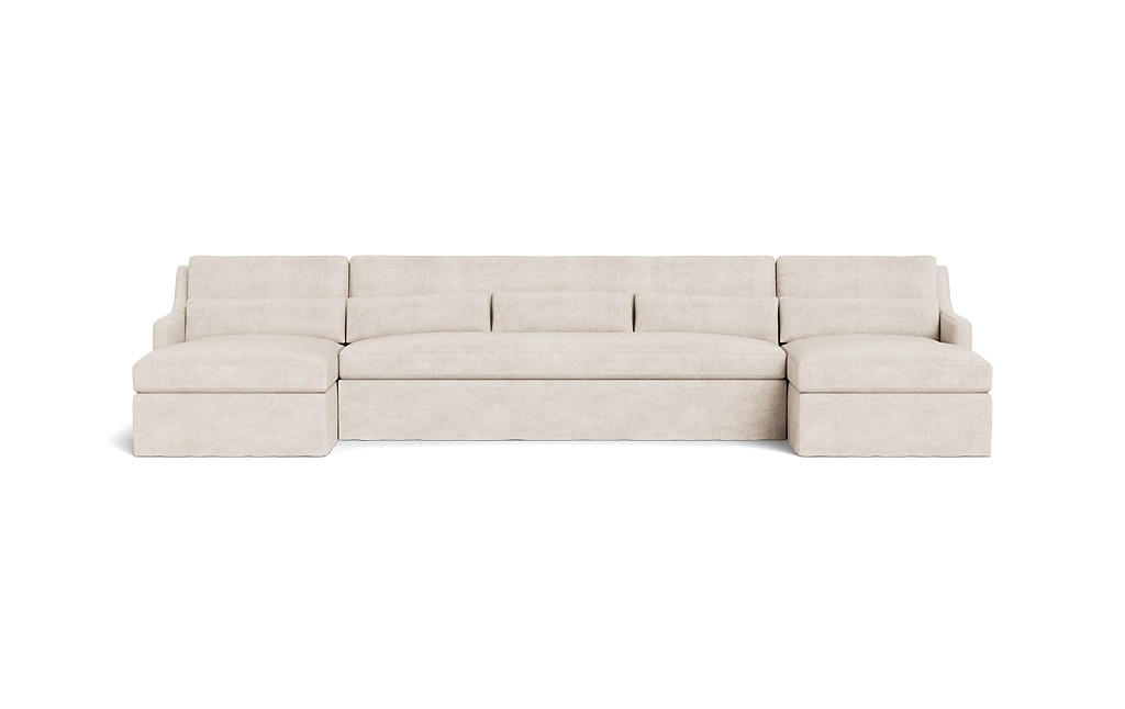 Ella Slipcovered 3-Piece 5-Seat U-Sectional - Image 0